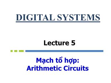 Điện - Điện tử - Mạch tổ hợp: Arithmetic Circuits