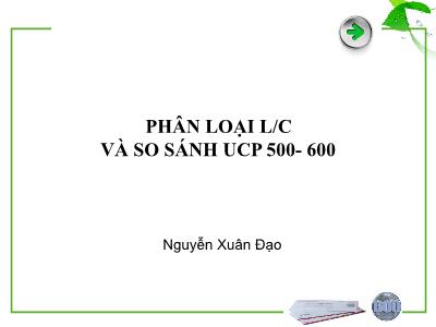 Điện - Điện tử - Phân loại L / C và so sánh ucp 500 - 600