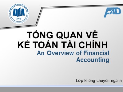 Kế toán tài chính - Tổng quan về kế toán tài chính