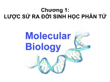 Sinh học - Chương 1: Lược sử ra đời sinh học phân tử