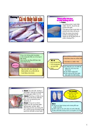 Công nghệ thực phẩm - Chương 2: Cá và thủy hải sản