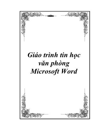 Giáo trình tin học văn phòng Microsoft Word