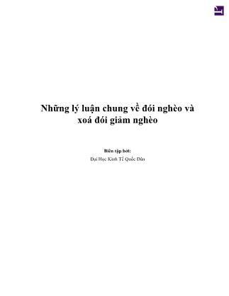 Kinh tế phát triển - Những lý luận chung về đói nghèo và xoá đói giảm nghèo