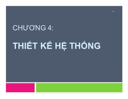 Lý thuyết thông tin - Chương 4: Thiết kế hệ thống