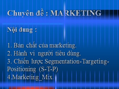 Marketing - Tìm hiểu Marketing