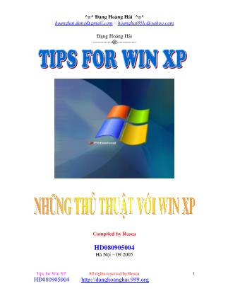 Những thủ thuật với Win XP