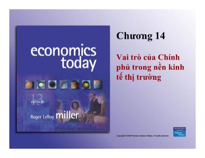 Quản trị kinh doanh - Chương 14: Vai trò của Chính phủ trong nền kinh tế thị trường