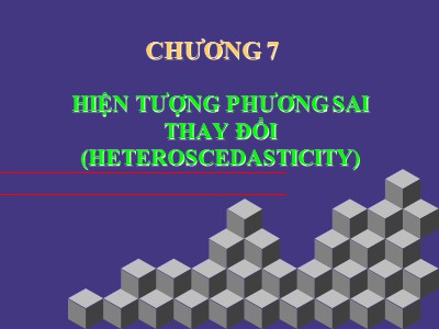 Quản trị kinh doanh - Chương 7: Hiện tượng phương sai thay đổi (heteroscedasticity)