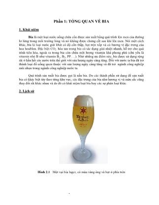 Tài liệu Bia - Phần 1: Tổng quan về bia