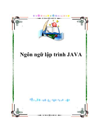 Tài liệu về Ngôn ngữ lập trình Java