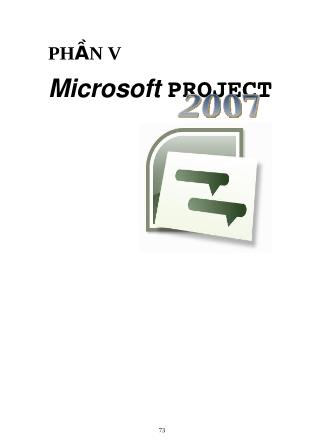 Tin học văn phòng - Phần V: Microsoft project