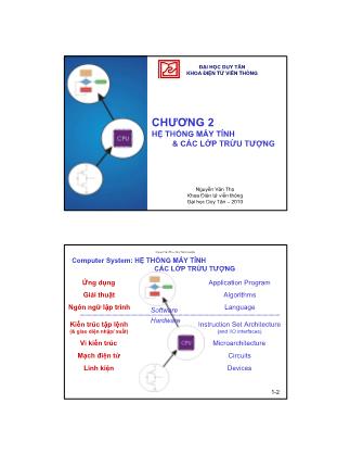 Công nghệ kĩ thuật máy tính - Chương 2: Hệ thống máy tính và các lớp trừu tượng