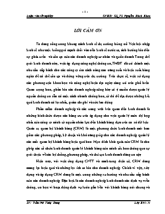 Đề tài Giải pháp tăng cường hiệu lực quản trị quan hệ khách hàng tại Công ty Truyền thông trực tuyến Việt Nam