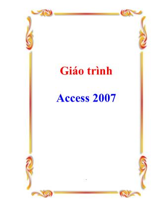 Giáo trình Access 2007