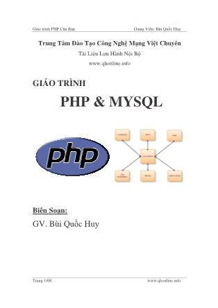 Giáo trình PHP & MYSQL