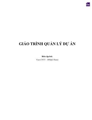 Giáo trình Quản lý dự án