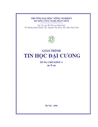 Giáo trình về môn Tin học đại cương