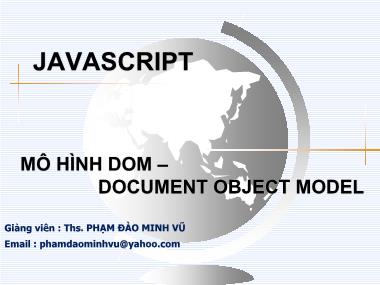 Javascript - Mô hình dom – Document object model