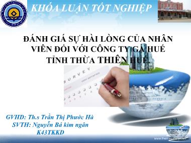 Khóa luận Đánh giá sự hài lòng của nhân viên đối với công ty ga huế tỉnh Thừa Thiên Huế