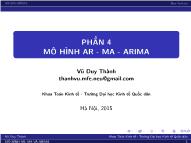 Kinh tế phát triển - Phần 4: Mô hình Ar - Ma - Arima