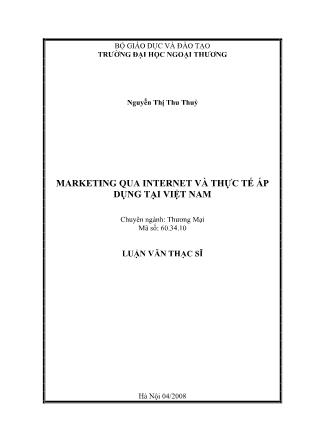Luận văn Marketing qua internet và thực tế áp dụng tại Việt Nam