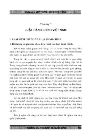 Luật học - Chương 5: Luật hành chính Việt Nam