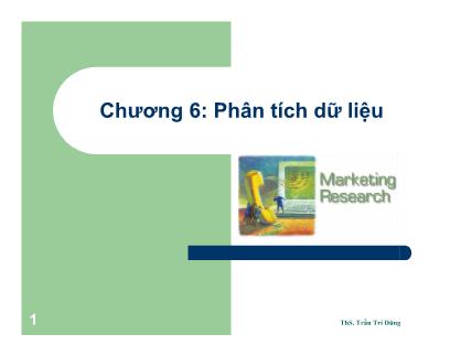 Marketing căn bản - Chương 6: Phân tích dữ liệu