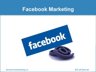 Marketing - Facebook marketing