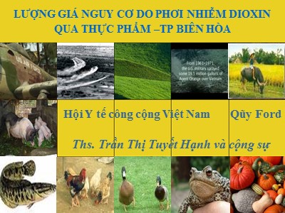 Môi trường - Lượng giá nguy cơ do phơi nhiễm dioxin qua thực phẩm – TP Biên Hòa