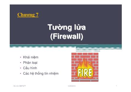 Phát triển ứng dụng - Chương 7: Tường lửa (Firewall)