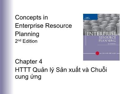 Quản trị kinh doanh - Chapter 4: Hệ thống thông tin quản lý sản xuất và chuỗi cung ứng