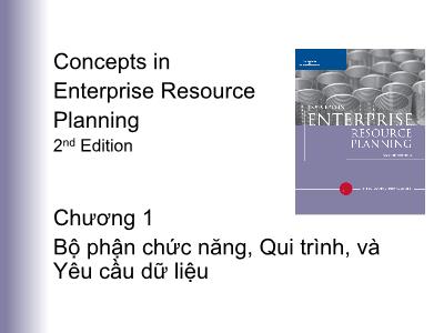 Quản trị kinh doanh - Chương 1: Bộ phận chức năng, qui trình, và yêu cầu dữ liệu