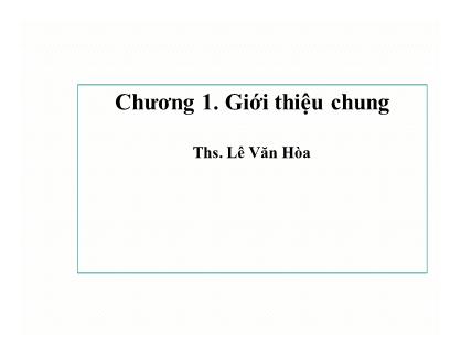 Quản trị kinh doanh - Chương 1: Giới thiệu chung