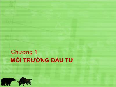 Quản trị kinh doanh - Chương 1: Môi trường đầu tư