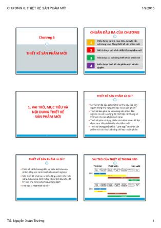 Quản trị kinh doanh - Chương 6: Thiết kế sản phẩm mới