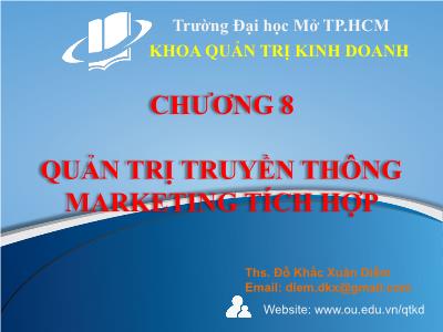 Quản trị kinh doanh - Chương 8: Quản trị truyền thông marketing tích hợp