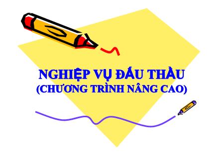 Quản trị kinh doanh - Nghiệp vụ đấu thầu