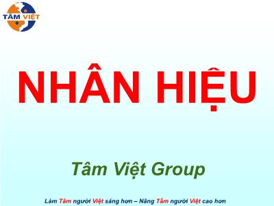 Quản trị kinh doanh - Nhân hiệu