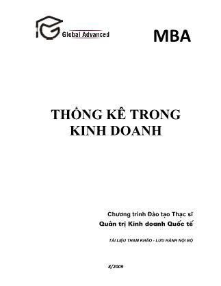 Quản trị kinh doanh - Thống kê trong kinh doanh