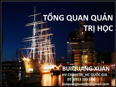 Quản trị kinh doanh - Tổng quan quản trị học