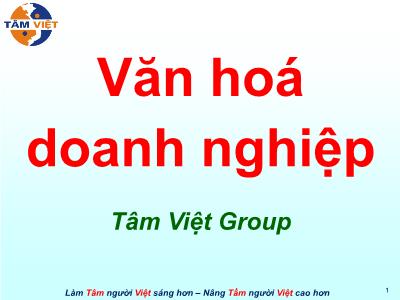 Quản trị kinh doanh - Văn hoá doanh nghiệp