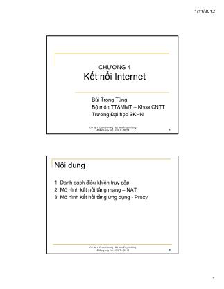 Quản trị mạng - Chương 4: Kết nối internet