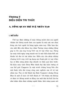 Trí tuệ nhân tạo - Chương 2: Biểu diễn tri thức