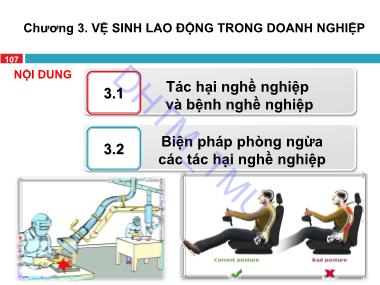 An toàn và vệ sinh lao động - Chương 3: Vệ sinh lao động trong doanh nghiệp