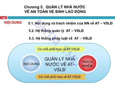 An toàn và vệ sinh lao động - Chương 5: Quản lý nhà nƣớc về an toàn vệ sinh lao động