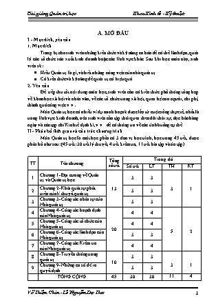 Bài giảng môn Quản trị học (tt)