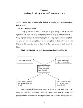 Du lịch dịch vụ - Chương 1: Khái quát về dịch vụ hướng dẫn du lịch