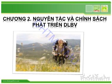 Du lịch dịch vụ - Chương 2: Nguyên tắc và chính sách phát triển DLBV