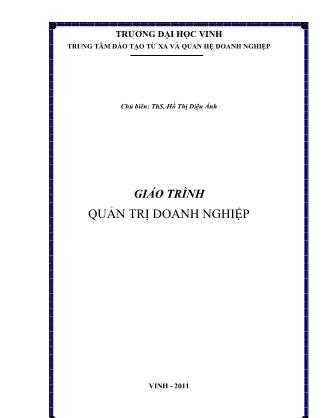 Giáo trình môn học Quản trị doanh nghiệp