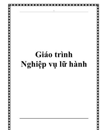 Giáo trình môn Nghiệp vụ lữ hành